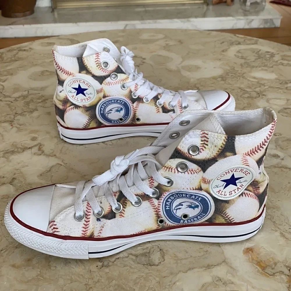 Rare Custom Converse Harbour Cats High Tops - Picture 3 of 12
